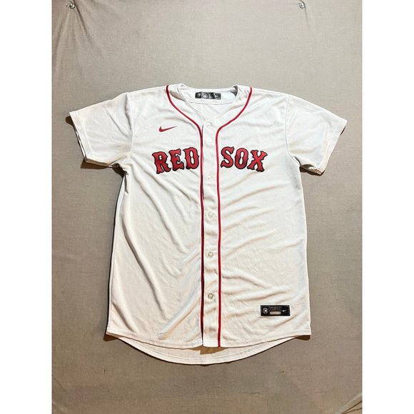 Nike Other - Boston Red Sox Jersey Nike Boys XL White Blank Button Short Sleeve
